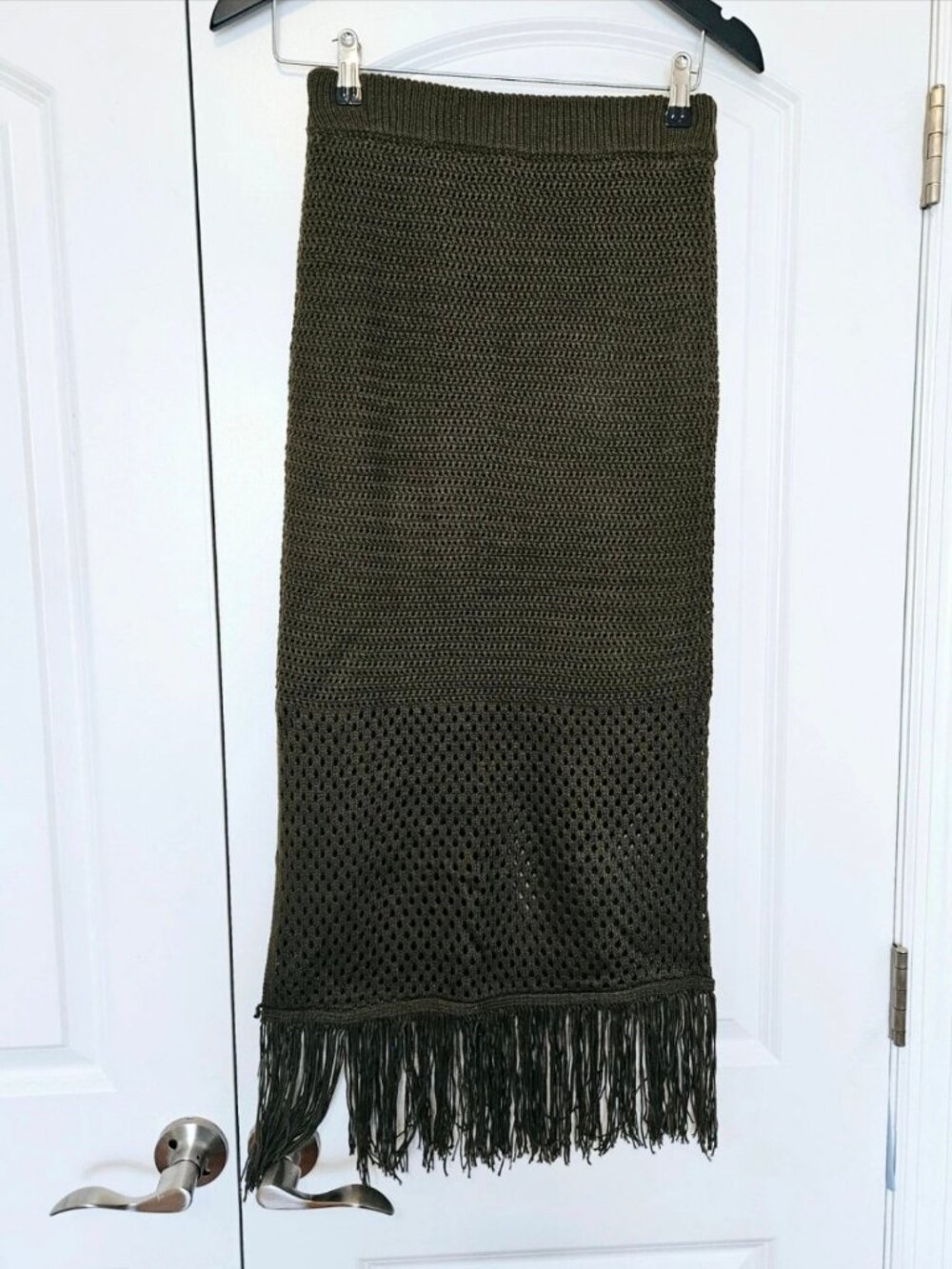 House of Harlow Crochet Fringe Maxi Skirt S